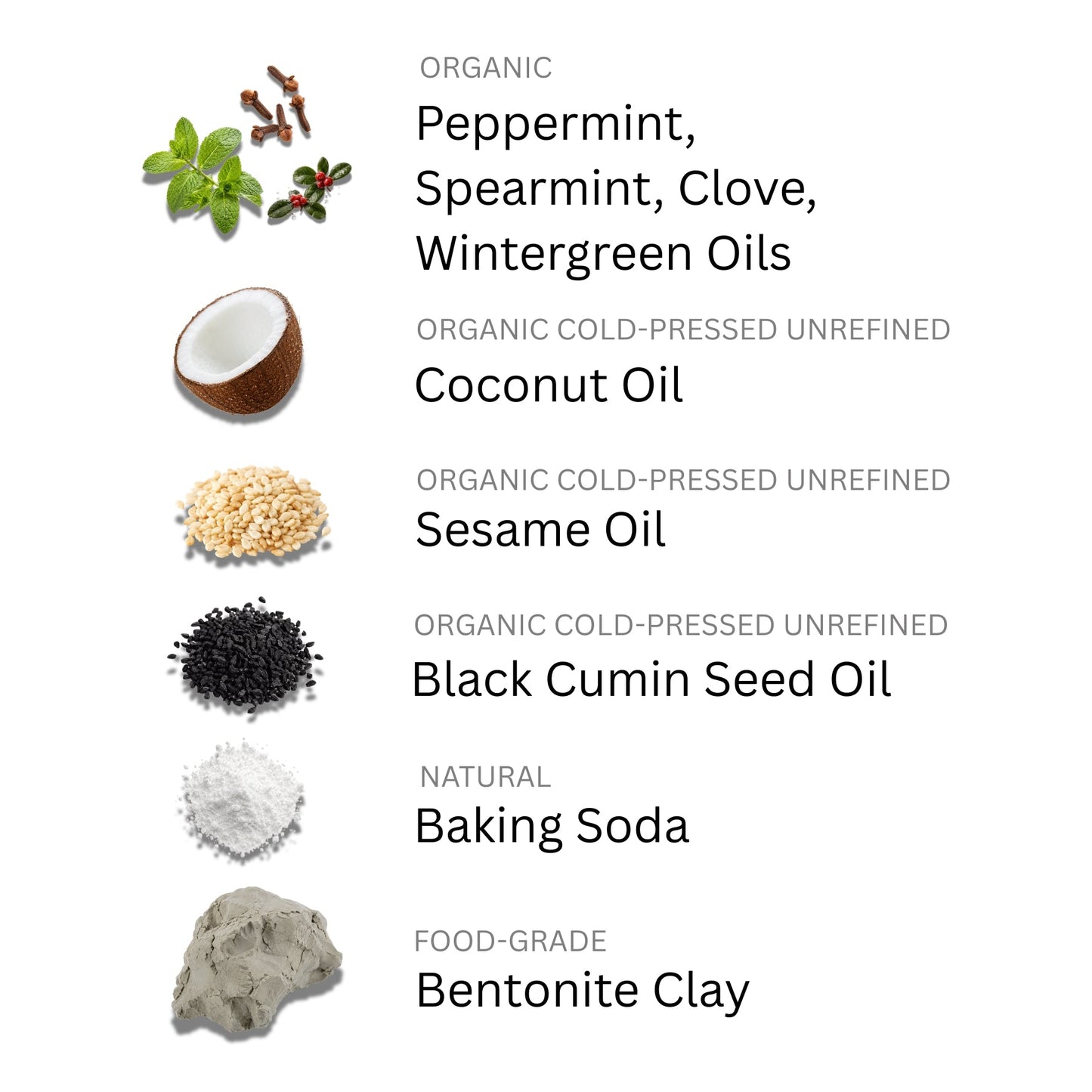 Natural Fluoride Free Toothpaste with Black Seed Oil & Coconut Oil, SLS Free